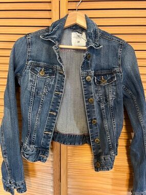 L.O.G.G. Label of Graded Goods by H&M Distressed Jean Jacket, size 2